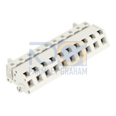 1-conductor female connector, angled, CAGE CLAMP&reg;, 2.5 mm&sup2;, light gray