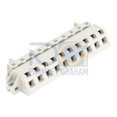1-conductor female connector, angled, CAGE CLAMP&reg;, 2.5 mm&sup2;, light gray