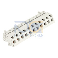 1-conductor female connector, angled, CAGE CLAMP&reg;, 2.5 mm&sup2;, light gray