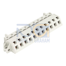 1-conductor female connector, angled, CAGE CLAMP&reg;, 2.5 mm&sup2;, light gray