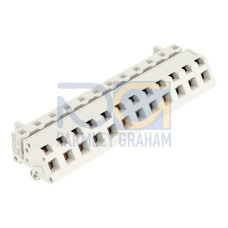 1-conductor female connector, angled, CAGE CLAMP&reg;, 2.5 mm&sup2;, light gray
