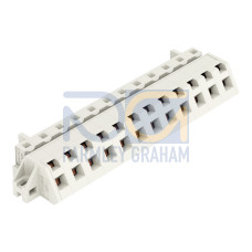 1-conductor female connector, angled, CAGE CLAMP&reg;, 2.5 mm&sup2;, light gray