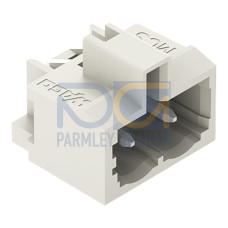 THT male header, 1.0 x 1.0 mm solder pin, angled, light gray