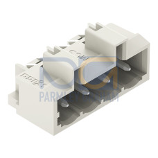 THT male header, 1.0 x 1.0 mm solder pin, angled, light gray