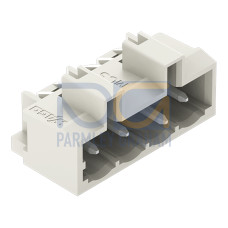 THT male header, 1.0 x 1.0 mm solder pin, angled, light gray