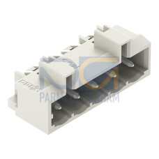 THT male header, 1.0 x 1.0 mm solder pin, angled, light gray