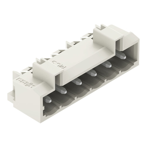 THT male header, 1.2 x 1.2 mm solder pin, angled, light gray