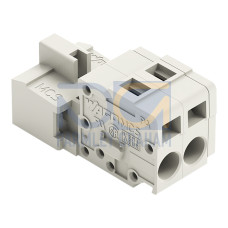 1-conductor male connector, CAGE CLAMP&reg;, 2.5 mm&sup2;, light gray