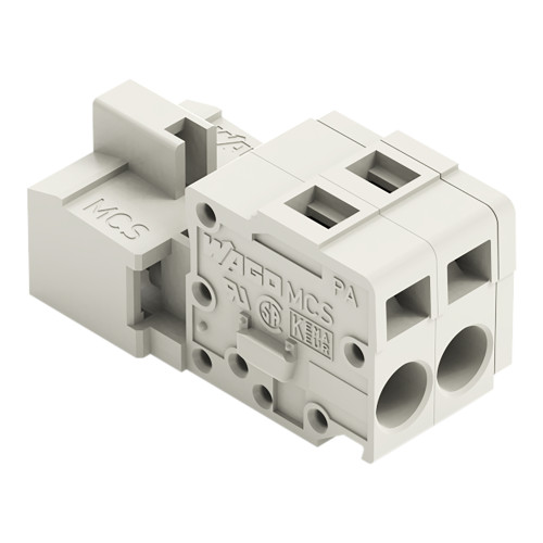 1-conductor male connector, CAGE CLAMP&reg;, 2.5 mm&sup2;, light gray