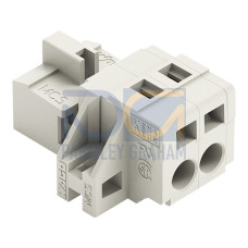 1-conductor male connector, CAGE CLAMP&reg;, 2.5 mm&sup2;, light gray