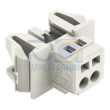 1-conductor male connector, CAGE CLAMP&reg;, 2.5 mm&sup2;, light gray