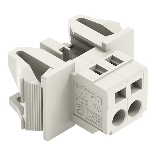 1-conductor male connector, CAGE CLAMP&reg;, 2.5 mm&sup2;, light gray