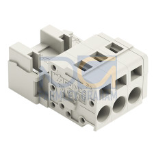 1-conductor male connector, CAGE CLAMP&reg;, 2.5 mm&sup2;, light gray