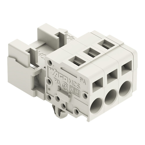 1-conductor male connector, CAGE CLAMP&reg;, 2.5 mm&sup2;, light gray