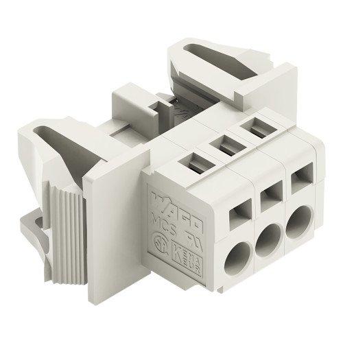 1-conductor male connector, CAGE CLAMP&reg;, 2.5 mm&sup2;, light gray