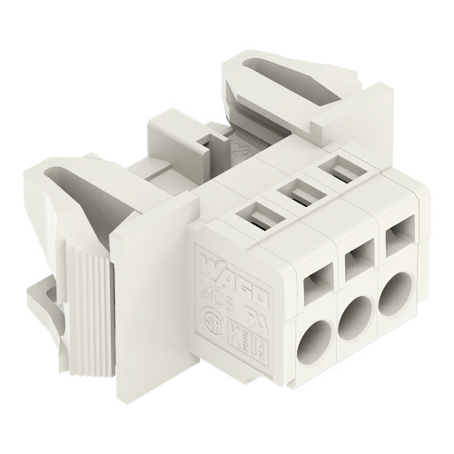 1-conductor male connector, CAGE CLAMP&reg;, 2.5 mm&sup2;, light gray