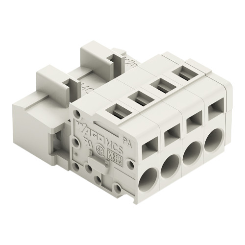1-conductor male connector, CAGE CLAMP&reg;, 2.5 mm&sup2;, light gray