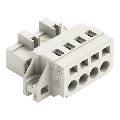 1-conductor male connector, CAGE CLAMP&reg;, 2.5 mm&sup2;, light gray