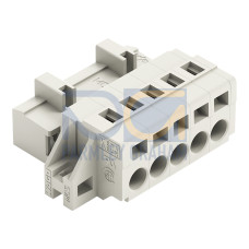 1-conductor male connector, CAGE CLAMP&reg;, 2.5 mm&sup2;, light gray