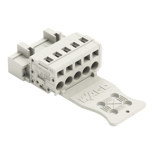 1-conductor male connector, CAGE CLAMP&reg;, 2.5 mm&sup2;, light gray