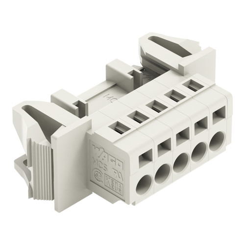 1-conductor male connector, CAGE CLAMP&reg;, 2.5 mm&sup2;, light gray