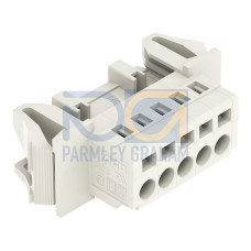 1-conductor male connector, CAGE CLAMP&reg;, 2.5 mm&sup2;, light gray