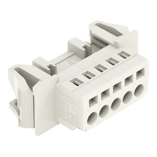 1-conductor male connector, CAGE CLAMP&reg;, 2.5 mm&sup2;, light gray