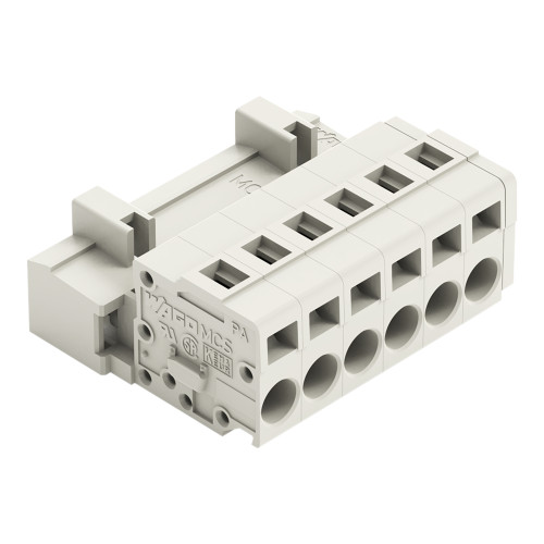 1-conductor male connector, CAGE CLAMP&reg;, 2.5 mm&sup2;, light gray