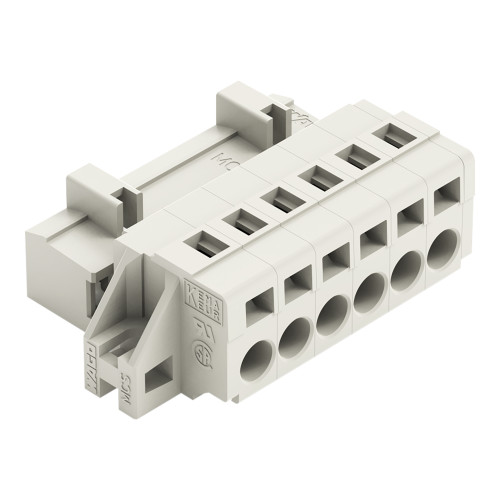 1-conductor male connector, CAGE CLAMP&reg;, 2.5 mm&sup2;, light gray