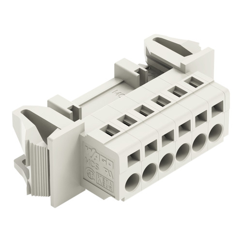 1-conductor male connector, CAGE CLAMP&reg;, 2.5 mm&sup2;, light gray