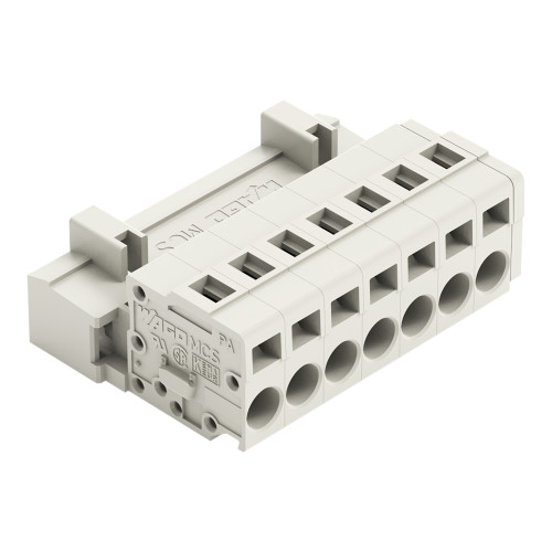 1-conductor male connector, CAGE CLAMP&reg;, 2.5 mm&sup2;, light gray