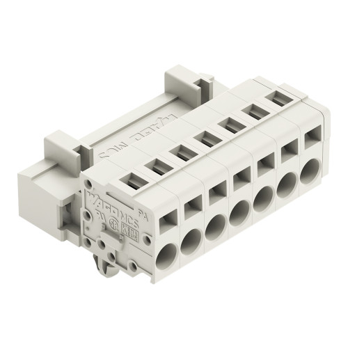 1-conductor male connector, CAGE CLAMP&reg;, 2.5 mm&sup2;, light gray