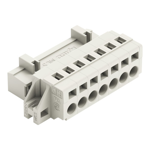 1-conductor male connector, CAGE CLAMP&reg;, 2.5 mm&sup2;, light gray