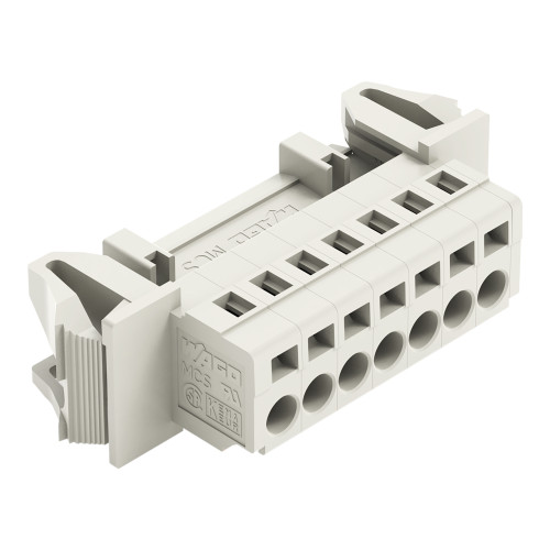1-conductor male connector, CAGE CLAMP&reg;, 2.5 mm&sup2;, light gray