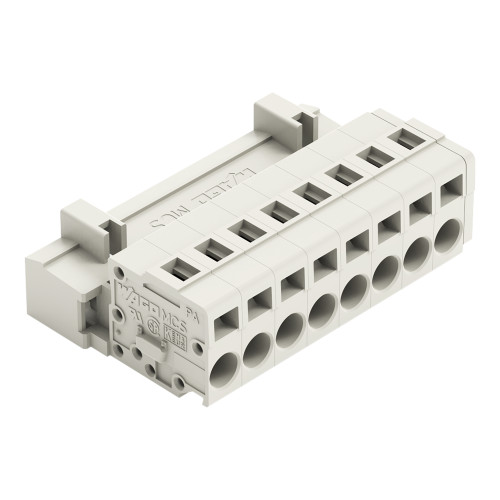 1-conductor male connector, CAGE CLAMP&reg;, 2.5 mm&sup2;, light gray