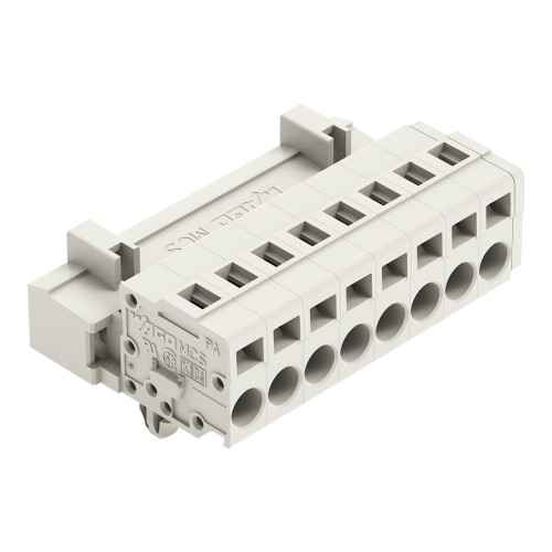 1-conductor male connector, CAGE CLAMP&reg;, 2.5 mm&sup2;, light gray