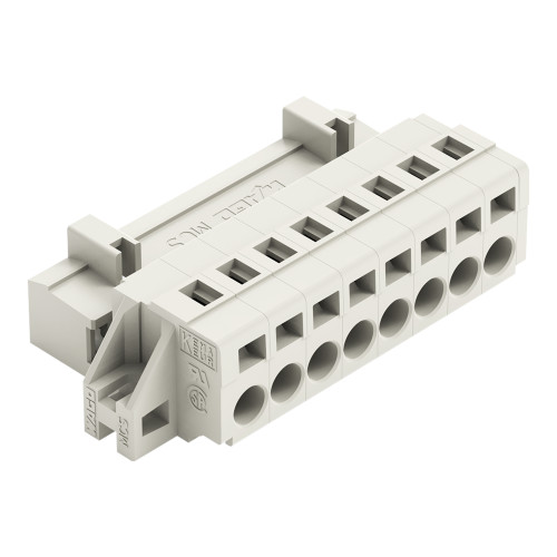 1-conductor male connector, CAGE CLAMP&reg;, 2.5 mm&sup2;, light gray