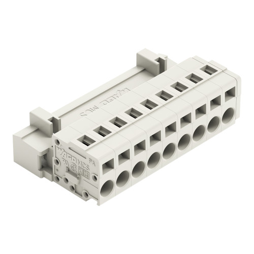 1-conductor male connector, CAGE CLAMP&reg;, 2.5 mm&sup2;, light gray