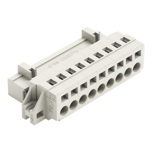 1-conductor male connector, CAGE CLAMP&reg;, 2.5 mm&sup2;, light gray