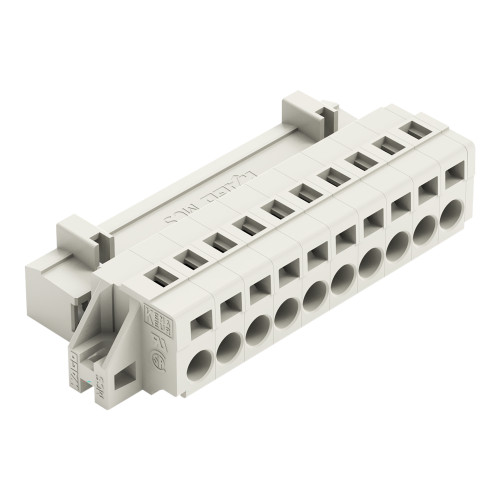 1-conductor male connector, CAGE CLAMP&reg;, 2.5 mm&sup2;, light gray