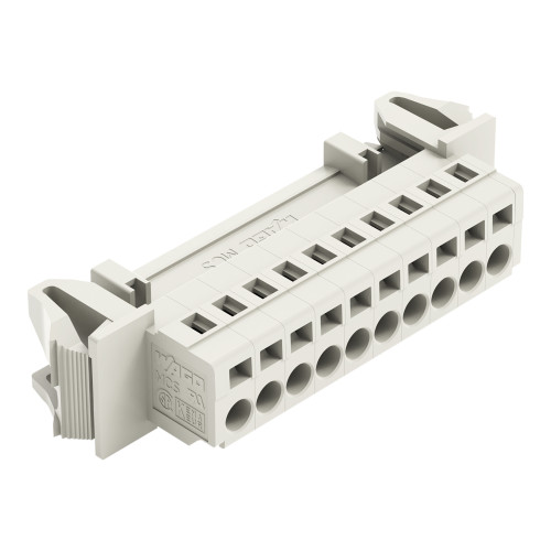 1-conductor male connector, CAGE CLAMP&reg;, 2.5 mm&sup2;, light gray