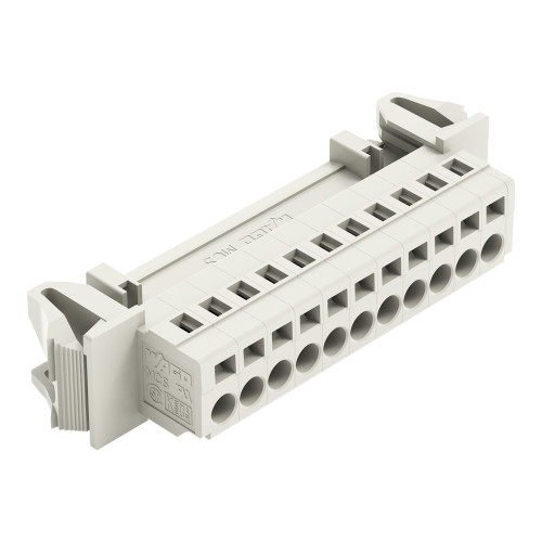 1-conductor male connector, CAGE CLAMP&reg;, 2.5 mm&sup2;, light gray