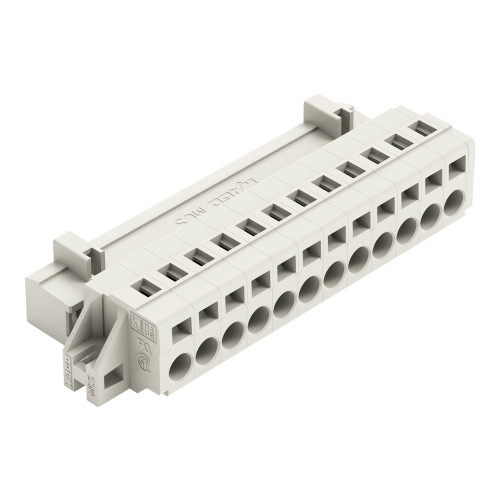 1-conductor male connector, CAGE CLAMP&reg;, 2.5 mm&sup2;, light gray