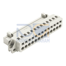 1-conductor male connector, CAGE CLAMP&reg;, 2.5 mm&sup2;, light gray