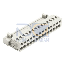 1-conductor male connector, CAGE CLAMP&reg;, 2.5 mm&sup2;, light gray