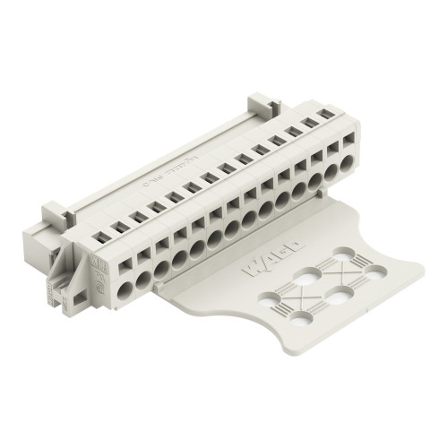 1-conductor male connector, CAGE CLAMP&reg;, 2.5 mm&sup2;, light gray