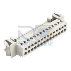 1-conductor male connector, CAGE CLAMP&reg;, 2.5 mm&sup2;, light gray