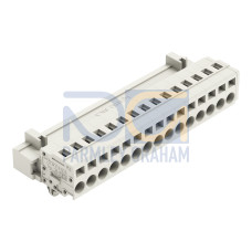 1-conductor male connector, CAGE CLAMP&reg;, 2.5 mm&sup2;, light gray