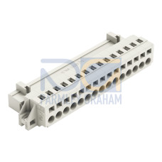 1-conductor male connector, CAGE CLAMP&reg;, 2.5 mm&sup2;, light gray