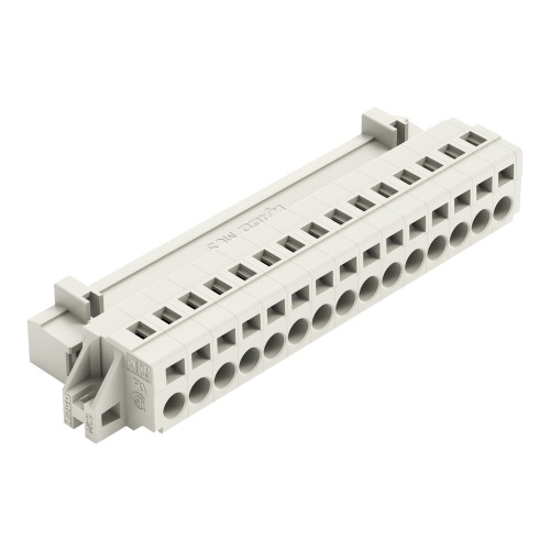 1-conductor male connector, CAGE CLAMP&reg;, 2.5 mm&sup2;, light gray